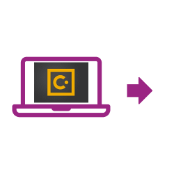 Laptop icon purple