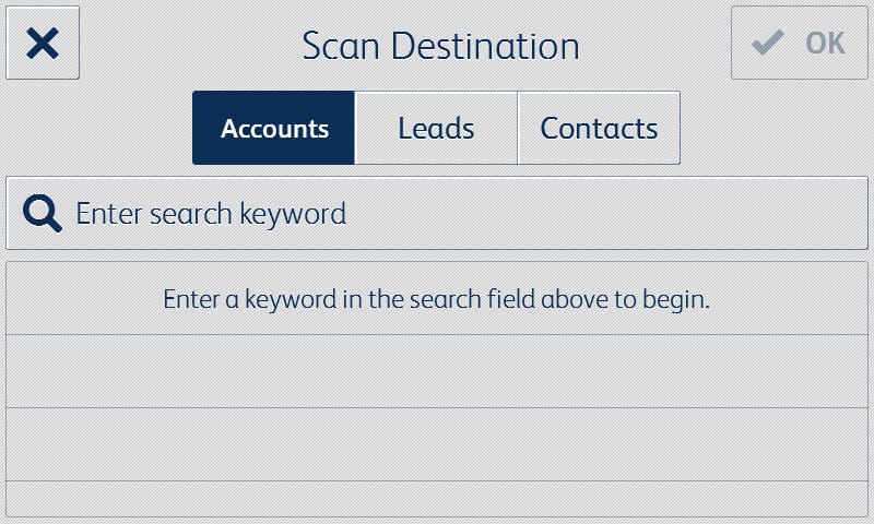 Salesforce app screenshot destination
