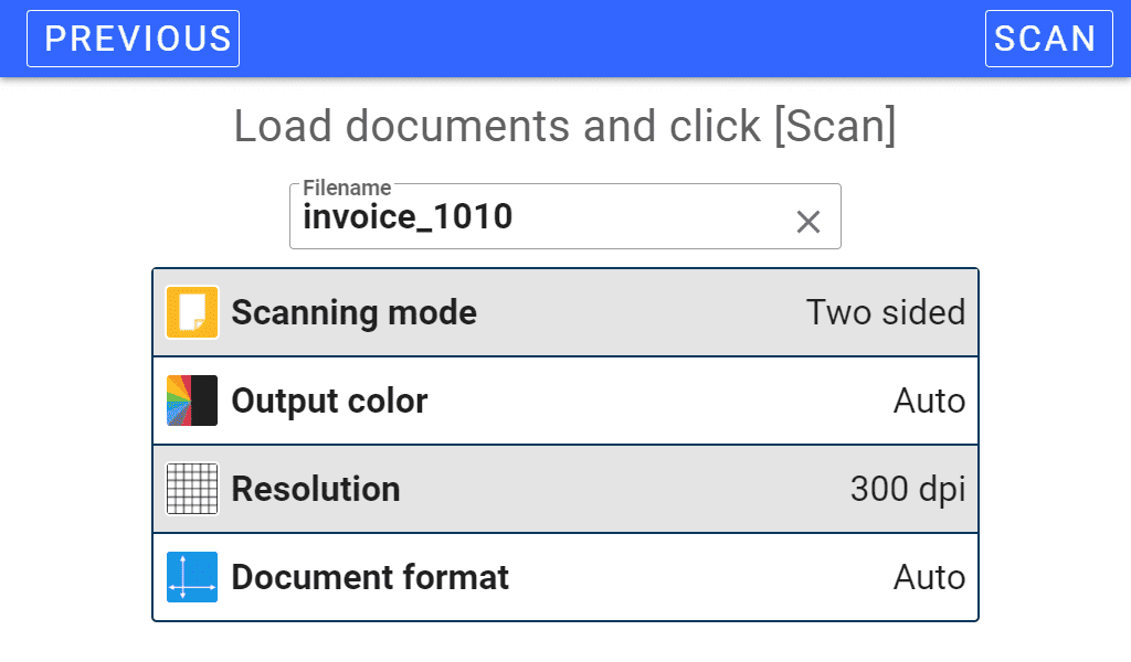 Open Bee configuration screen upload and scan documents