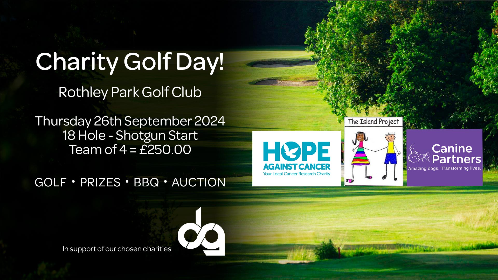 Join us on Thursday 26th September 2024 for our charity Golf Day!