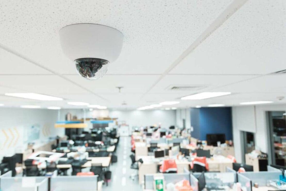 Internal commercial CCTV camera system installed inside a business